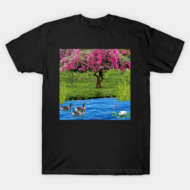 Peaceful Pond T-Shirt by CDFRandomosity